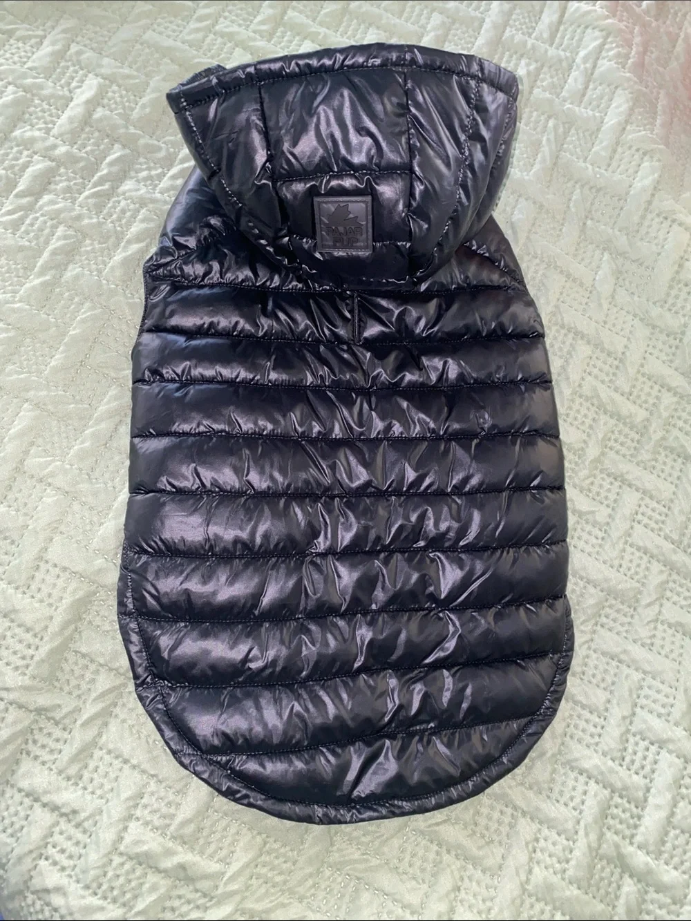 Pet Hooded Puffer Coat — Black
